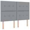 vidaXL Lit &agrave; ressort LED Gris clair 140 x 190 cm tissu