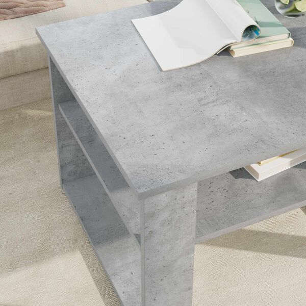 vidaXL Table basse Gris b&eacute;ton 64 x 54 x 44 cm Bois d'ing&eacute;nierie
