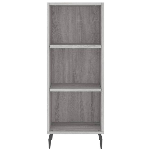 vidaXL Buffet sonoma gris 34,5x32,5x90 cm bois d'ing&eacute;nierie