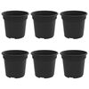 vidaXL Pot &agrave; fleurs rond 6 pcs Noir &Oslash; 15 x 12 cm Plastique