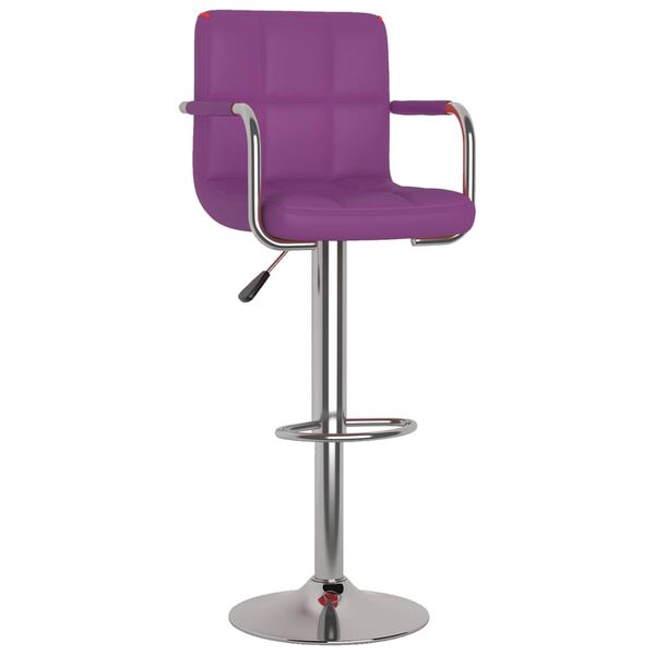 vidaXL Tabourets de bar lot de 2 violet similicuir