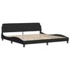 vidaXL Cadre de lit sans matelas Hanko noir 200x200 cm velours