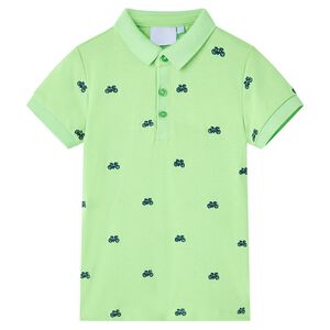 vidaXL Polo pour enfants vert fluo 92