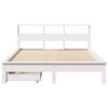 vidaXL Lit biblioth&egrave;que sans matelas blanc 120x200 cm bois pin massif