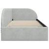 vidaXL Cadre de lit d'angle Gris clair 80 cm x 200 cm Velours