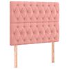 vidaXL Sommier &agrave; lattes de lit avec matelas rose 120x190 cm velours