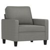 vidaXL Fauteuil avec repose-pied Gris fonc&eacute; 60 cm Tissu