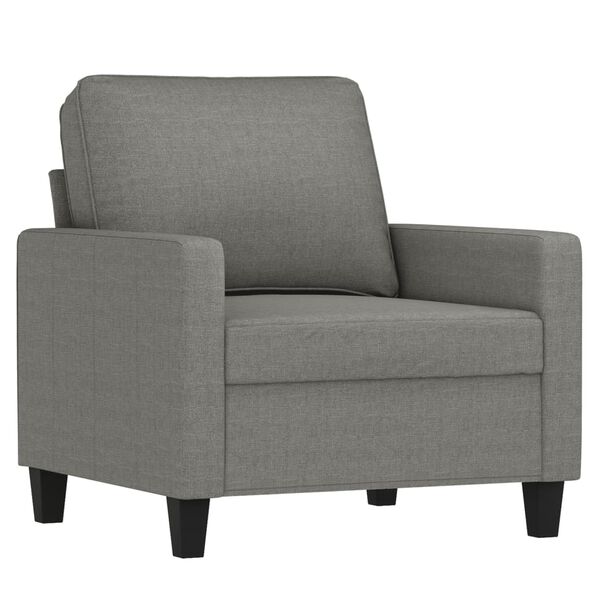 vidaXL Fauteuil avec repose-pied Gris fonc&eacute; 60 cm Tissu