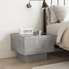vidaXL Table de chevet avec LED infini gris béton 40x40x30 cm
