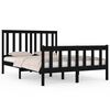 vidaXL Cadre de lit sans matelas noir bois massif 140x190 cm
