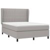 vidaXL Sommier &agrave; lattes de lit avec matelas Gris clair 140x190cm Tissu