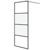 vidaXL Paroi de douche Noir 80x195 cm Verre ESG demi-d&eacute;poli