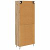 vidaXL Haut Armoire 2 pcs Ch&ecirc;ne artisanal Bois d'ing&eacute;nierie et verre