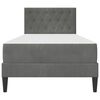 vidaXL Cadre de lit avec matelas Gris fonc&eacute; 90 x 190 cm Velours
