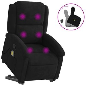 vidaXL Fauteuil de massage inclinable Noir Velours
