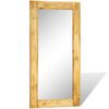 vidaXL Miroir mural en bois massif Rectangulaire 120 x 60 cm
