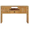 vidaXL Table console 120x32x75 cm Bois de teck massif