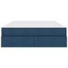 vidaXL Lit avec rangement et matelas Bleu 140 x 190 cm Polyester