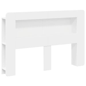 vidaXL Cabinet de T&ecirc;te de Lit avec stockage Blanc Bois d&rsquo;ing&eacute;nierie