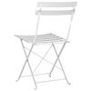 vidaXL Chaise de jardin pliante 2 pcs Blanc 42 x 46 x 82cm M&eacute;tal