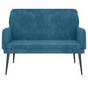 vidaXL Banc Bleu 108x79x79 cm Velours