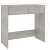 vidaXL Bureau Gris béton 80x40x75 cm Bois d’ingénierie
