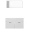 vidaXL Ensemble de meubles de salle de bain 2 pcs Blanc brillant