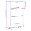 vidaXL Armoire &agrave; chaussures Sonoma gris 63x24x103 cm Bois d'ing&eacute;nierie