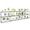 vidaXL Support de plantes &agrave; 3 niveaux Noir 400 x 32 x 104 cm Acier