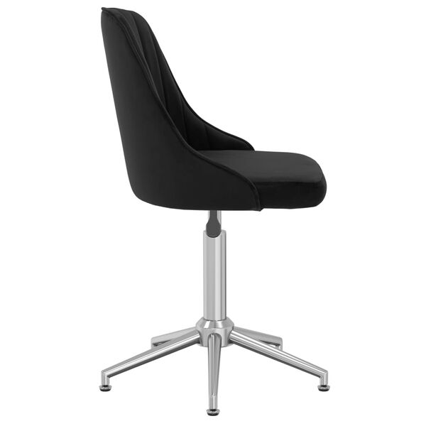 vidaXL Chaise pivotante &agrave; manger Noir Velours