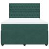 vidaXL Sommier &agrave; lattes de lit et matelas Vert fonc&eacute; 140x190cm Velours