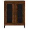 vidaXL Buffet haut Ch&ecirc;ne marron 69,5x34x180 cm Bois d'ing&eacute;nierie