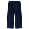 Pantalons pour enfants velours c&ocirc;tel&eacute; bleu marine 92