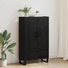 vidaXL Haut Armoire Ch&ecirc;ne noir 69,5 x 30 x 115 cm Bois d'ing&eacute;nierie