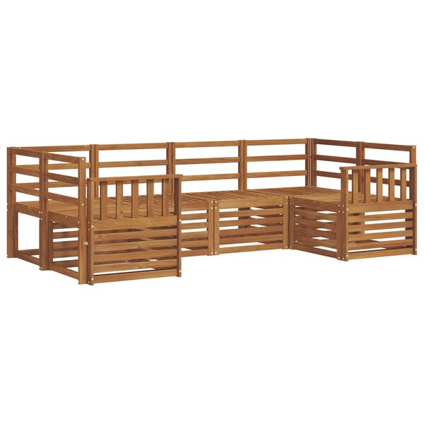 vidaXL Ensembles de canap&eacute;s 6 pcs Naturel Bois d'Acacia Massif