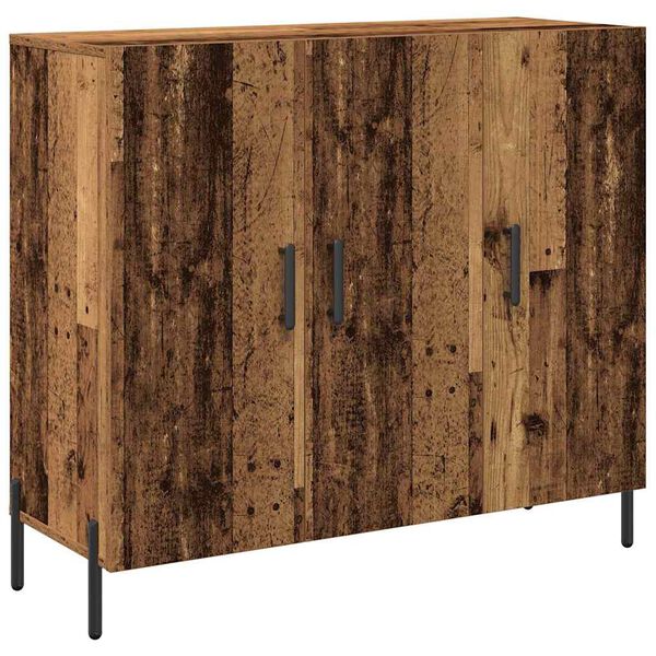 vidaXL Buffet Bois ancien 90 x 34 x 80 cm Bois d'ing&eacute;nierie
