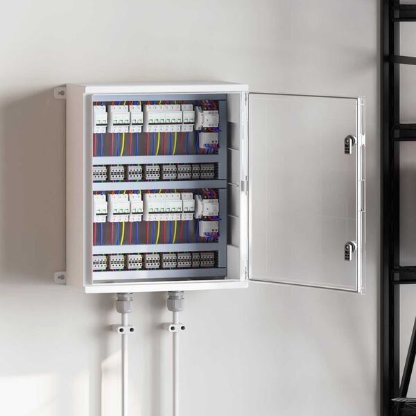 vidaXL Armoire de contr&ocirc;le Gris 50 x 22 x 60 cm Plastic ABS