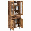vidaXL Haut Armoire avec tiroir 2 pcs Bois ancien Bois d'ing&eacute;nierie