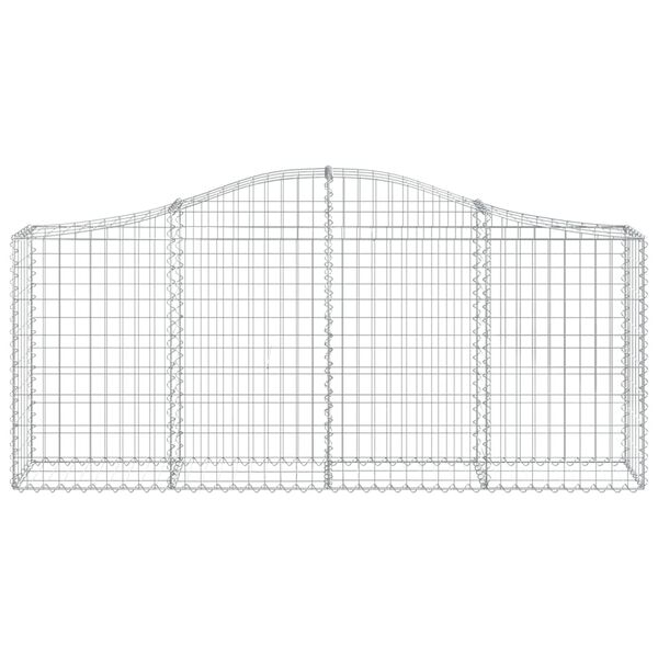 vidaXL Paniers à gabions arqués 40 pcs 200x30x80/100 cm Fer galvanisé