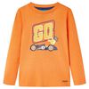 T-shirt enfant manches longues orange fonc&eacute; 128