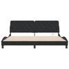 vidaXL Cadre de lit avec LED sans matelas noir 200x200 cm velours