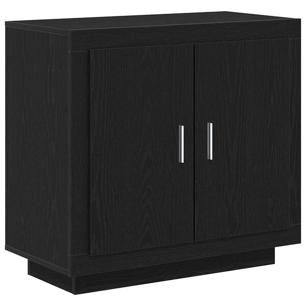 vidaXL Buffet Chêne noir 80 x 40 x 75 cm Bois d'ingénierie