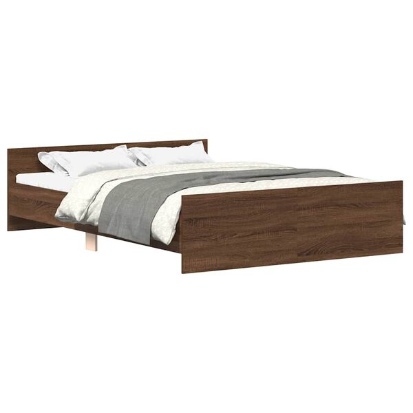 vidaXL Cadre de lit sans matelas chêne marron 140x200 cm