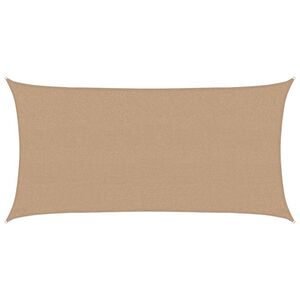 vidaXL Voile d'ombrage 160 g/m&sup2; Taupe 2,5x5 m PEHD