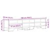vidaXL Meuble TV sonoma gris 180x34x41 cm bois d'ing&eacute;nierie
