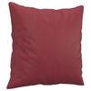 vidaXL Ensemble de canap&eacute;s 3 pcs et coussins rouge bordeaux similicuir