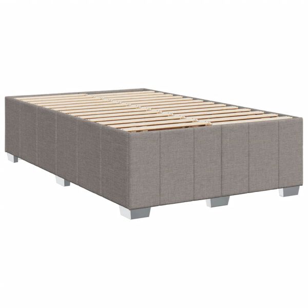 vidaXL Cadre de lit sans matelas taupe 120x200 cm tissu