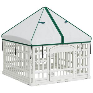 vidaXL Panneau de jeu pour chien 4 panneaux avec toit 88 x 88 x 112 cm