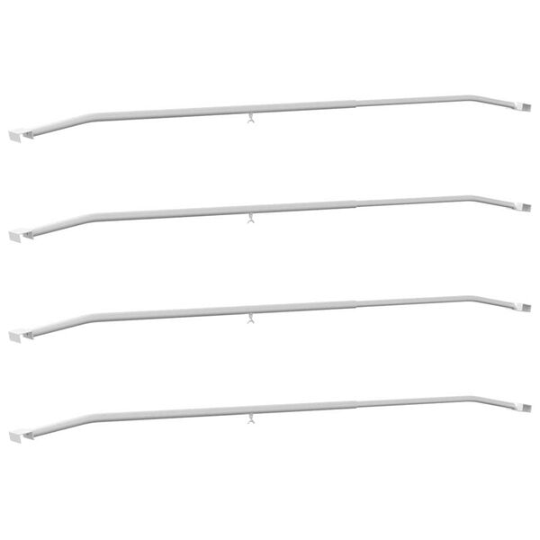 vidaXL Support de b&acirc;che pour remorques 4 pcs Argent 130-210 cm