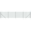 vidaXL Cl&ocirc;ture en treillis m&eacute;tallique et piquet d'ancrage vert 1,6x10m